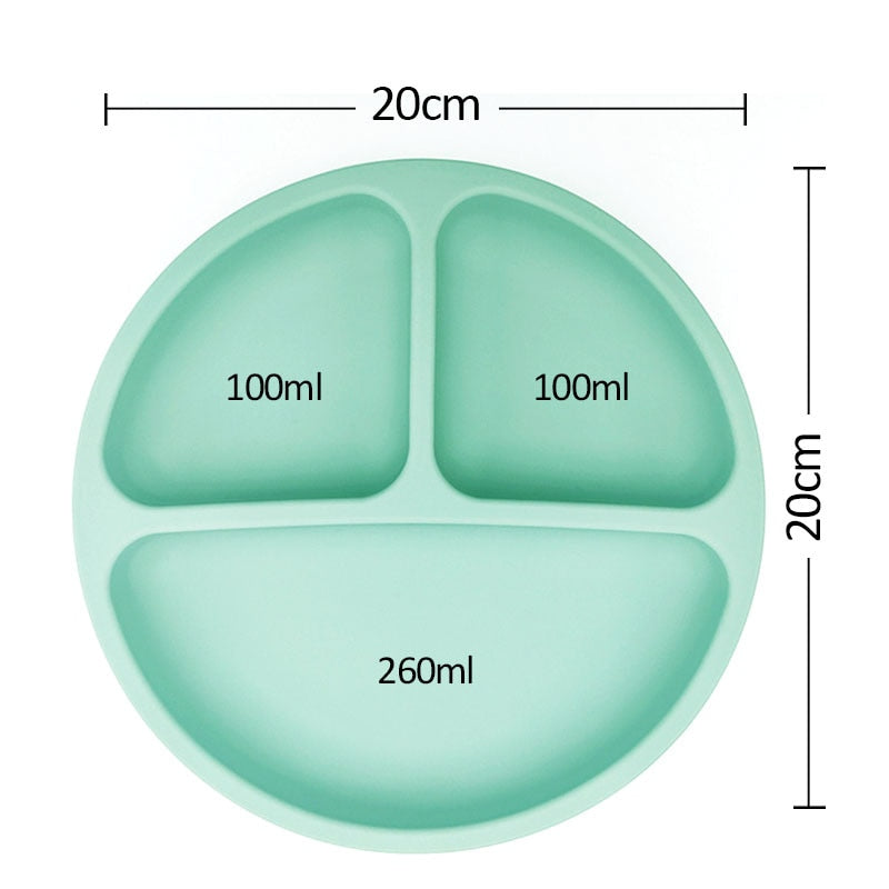 Assiette en silicone pour bébé 