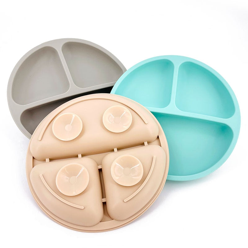 Assiettes en silicone pour bébé 