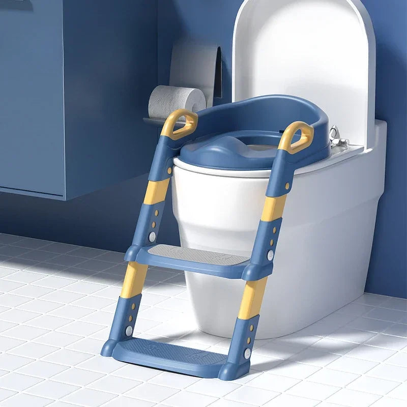 Children's Toilet Seat Stairway Baby Boys and Girls Toilet Folding Stand Step Stool Children's Step Toilet Seat Ring