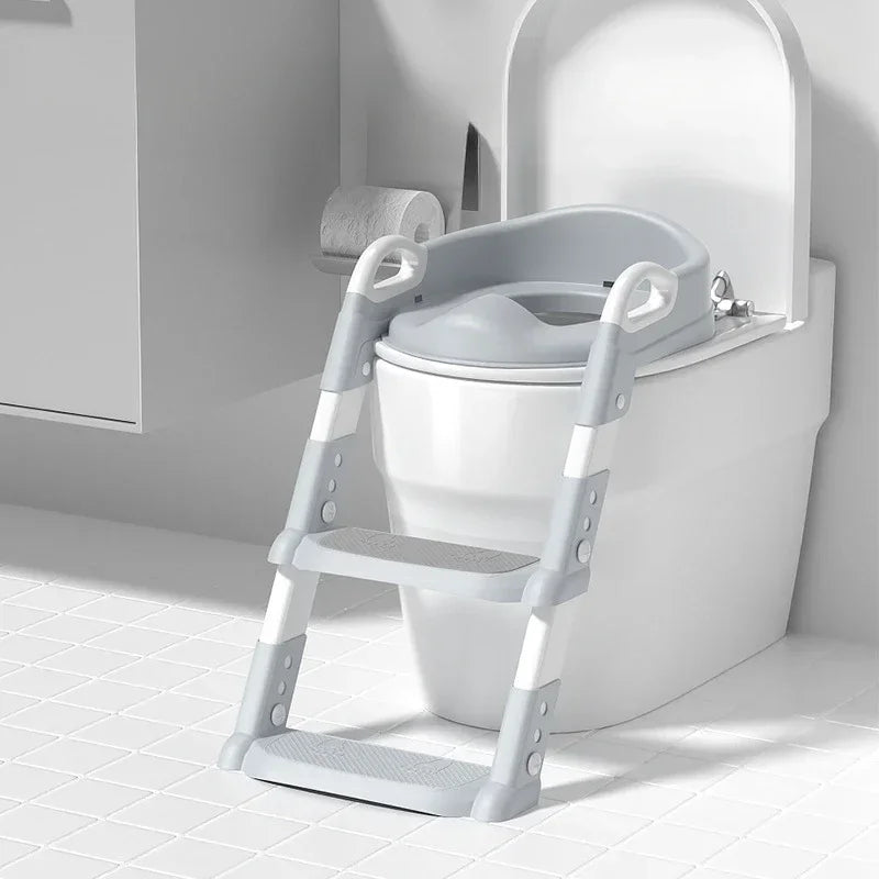 Children's Toilet Seat Stairway Baby Boys and Girls Toilet Folding Stand Step Stool Children's Step Toilet Seat Ring