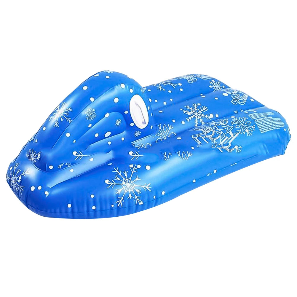 Traîneau à neige gonflable pour enfants - Tube en PVC résistant avec motif flocon