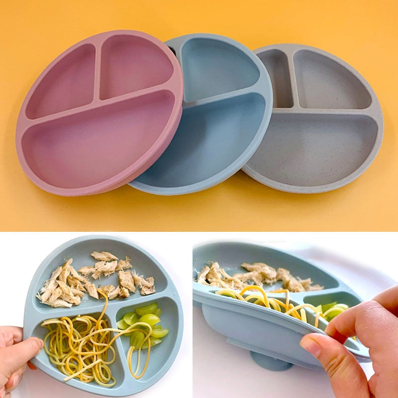 Assiette en silicone pour bébé 